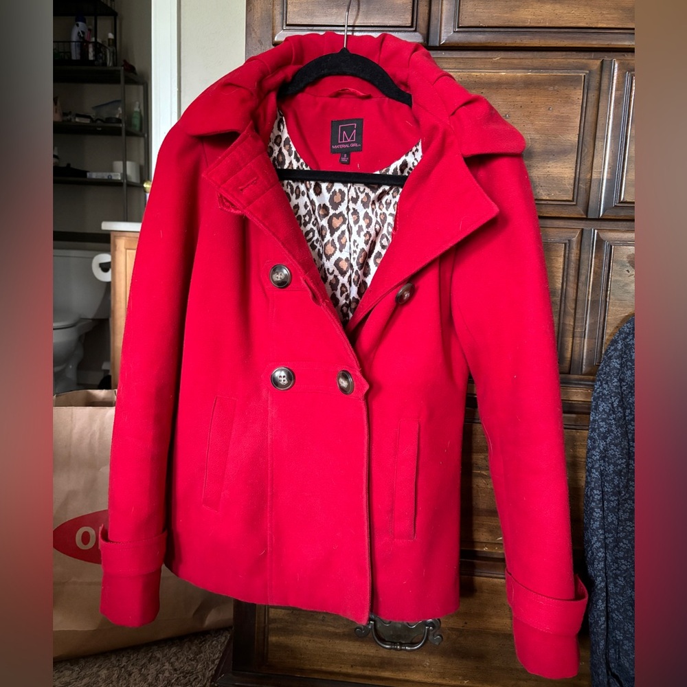 Red Pea Coat Women’s